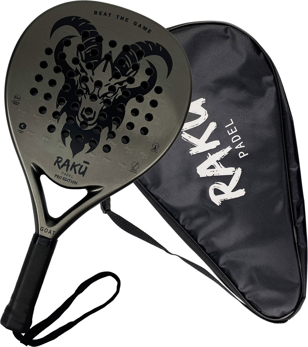 Raku® GOAT Pro Edition - Padel Racket - Padel - Padelrackets - Racket ...