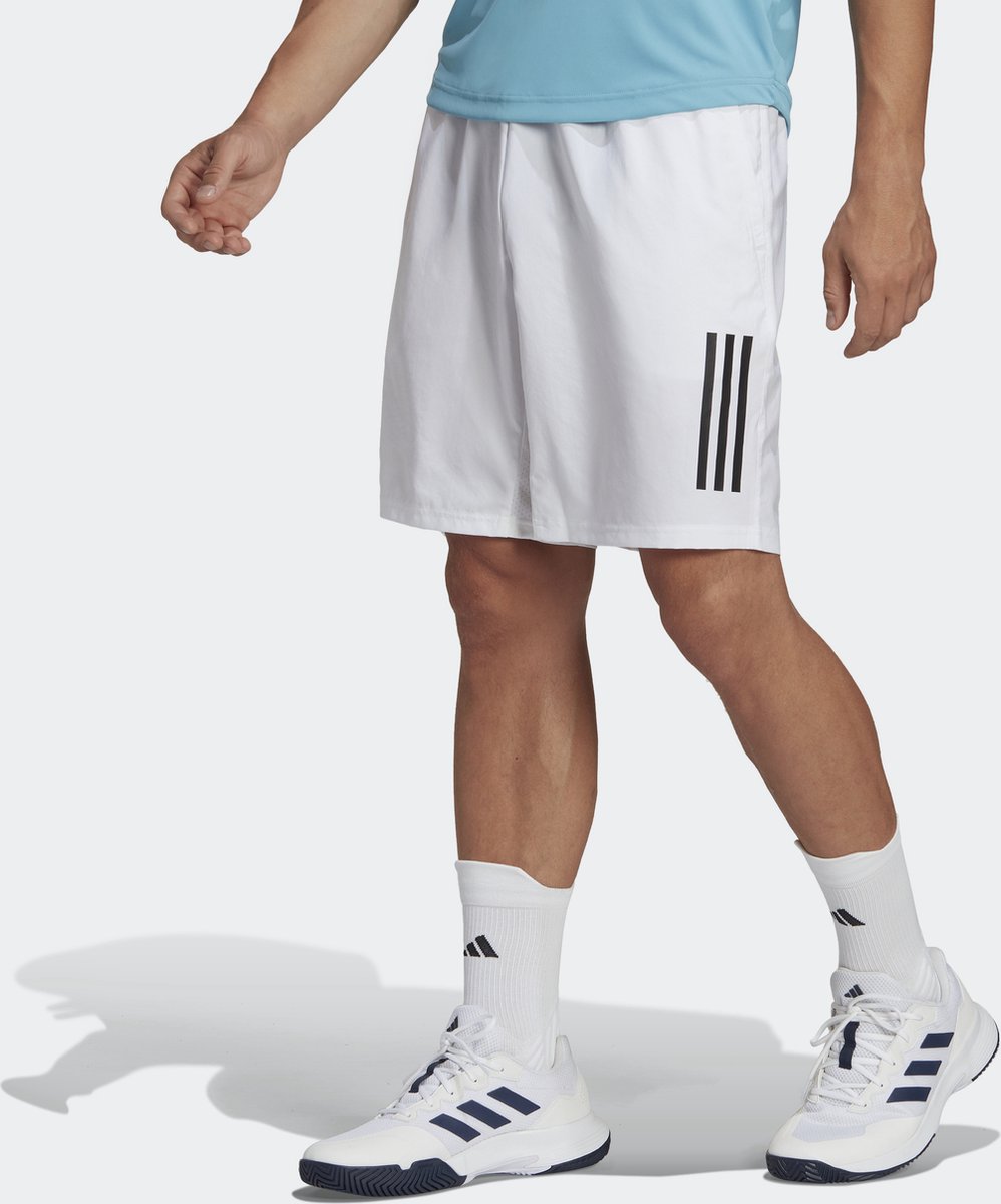 adidas Performance Club 3-Stripes Tennis Short - Heren - Wit- L 9"