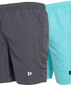 2-Pack Donnay - Micro Fibre Short (Ian) - Sportbroek - Heren - Charcoal/Sea breeze (507) - maat XL