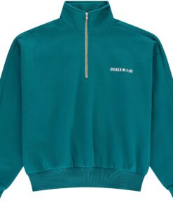 Osaka Men Half Zip Sweater Transformative Teal
