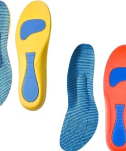 2 comfortabele sportinlegzolen, plantaire inlegzolen, ademend, inlegzolen voor fasciitis, met ondersteuning van de voetboog, voor de meeste schoenen (39-40)