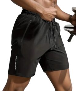 Livano Tennisbroek Heren - Tennisshort - Tenniskleding - Padelbroek - Padel - Gym - Short - Zwart - Maat XL