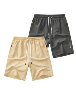Bovista Tennisbroek Heren - Tennisshort - Tenniskleding - Padelbroek - Padel - Gym - Short - Beige + Grijs - Maat M