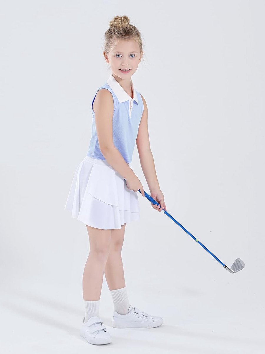 Meisjes Poloshirts zonder Mouwen voor Tennis, Golf en Sportieve Activiteiten - Ideaal voor Gym en Hardlopen